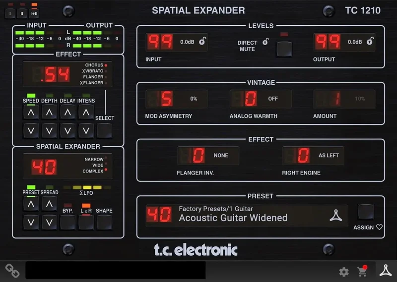 TC Electronic TC 1210 - Unique Spatial Expander interface