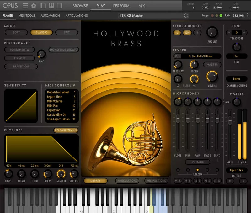 EastWest Sounds Hollywood Orchestra Opus Edition Diamond + FREE Spaces II interface