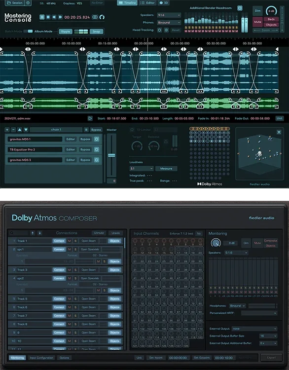 Fiedler Audio Dolby Atmos Composer & Mastering Console 2 Bundle interface
