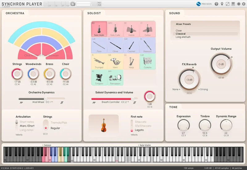 VSL Synchron Smart Orchestra interface