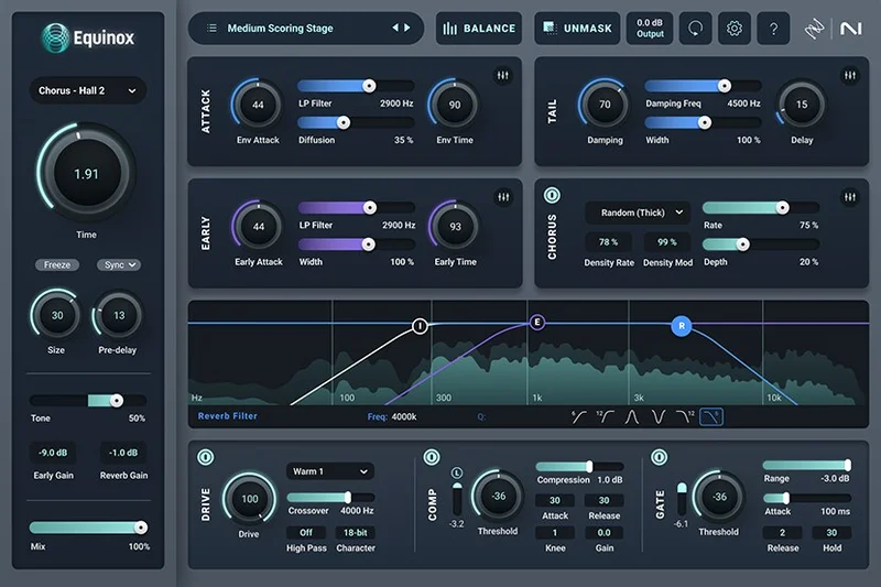 Equinox Crossgrade from Stratus 3D and Symphony 3D, 3D Reverb Bundle, Music Production Suite 5-7, Post Production Suite 4-8.5, or Everything Bundle interface