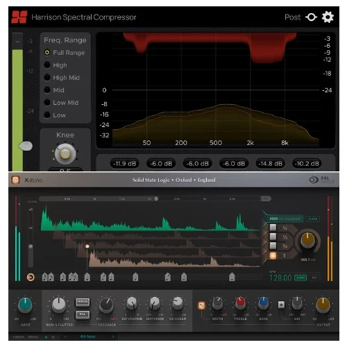 Solid State Logic SSL X-Echo + Harrison AVA Spectral Compressor Bundle interface