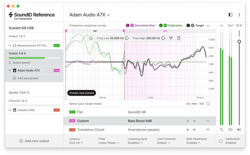 Sonarworks Sound ID Reference for Speakers & Headphones Upgrade from SoundID Reference Headphones interface