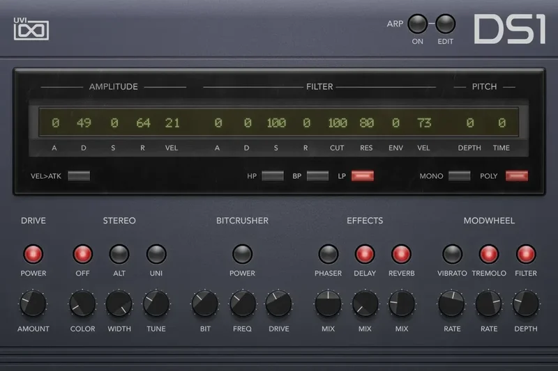 UVI Digital Synsations interface