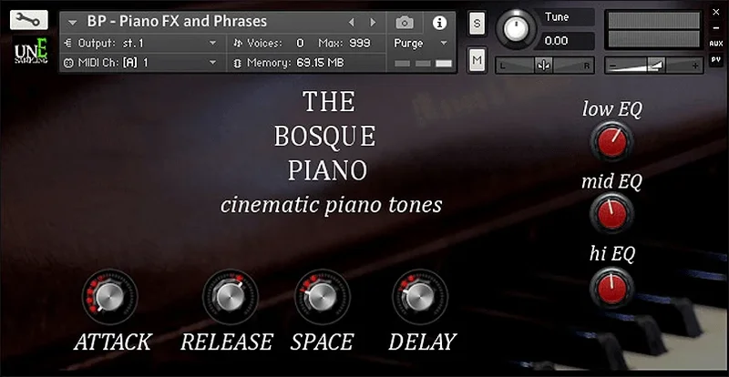 Unearthed Sampling The Bosque Piano interface