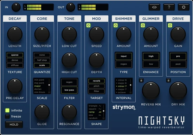 Strymon NightSky Plugin interface