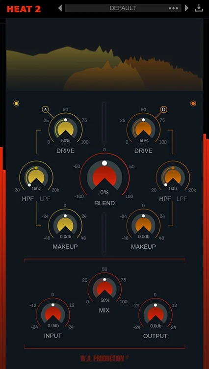 W. A. Production Heat 2 interface