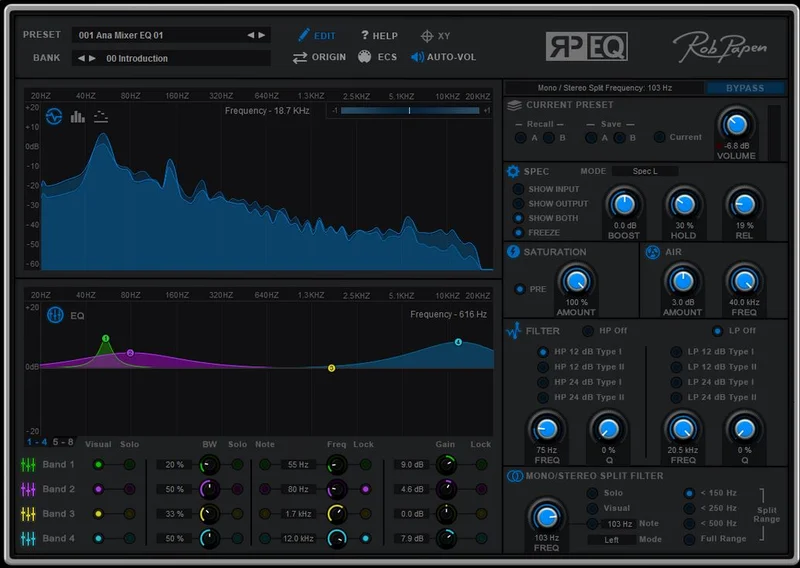 Rob Papen RP-EQ interface