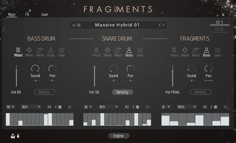 Sonuscore Fragments - Modern Percussion interface