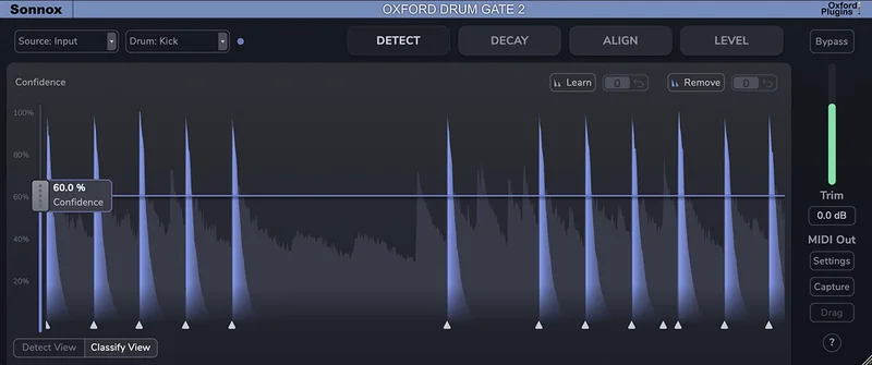 Sonnox Oxford Drum Gate 2 Upgrade from Drum Gate 1 interface