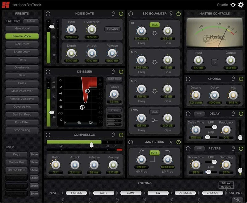 Harrison Consoles FasTrack interface