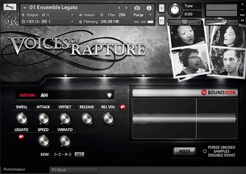 Soundiron Voices of Rapture interface