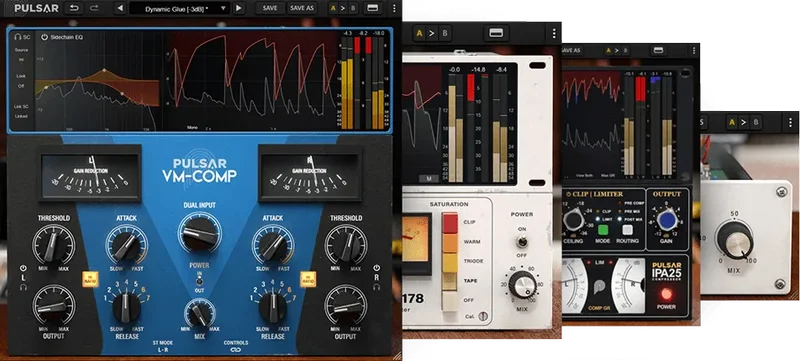 Pulsar Audio Vintage Compressors Bundle interface