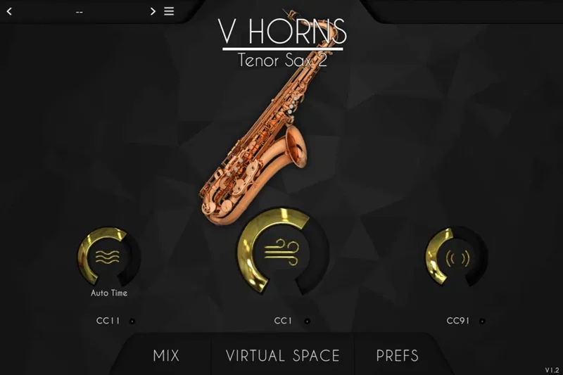 Acousticsamples VHorns Tenor Saxophone interface
