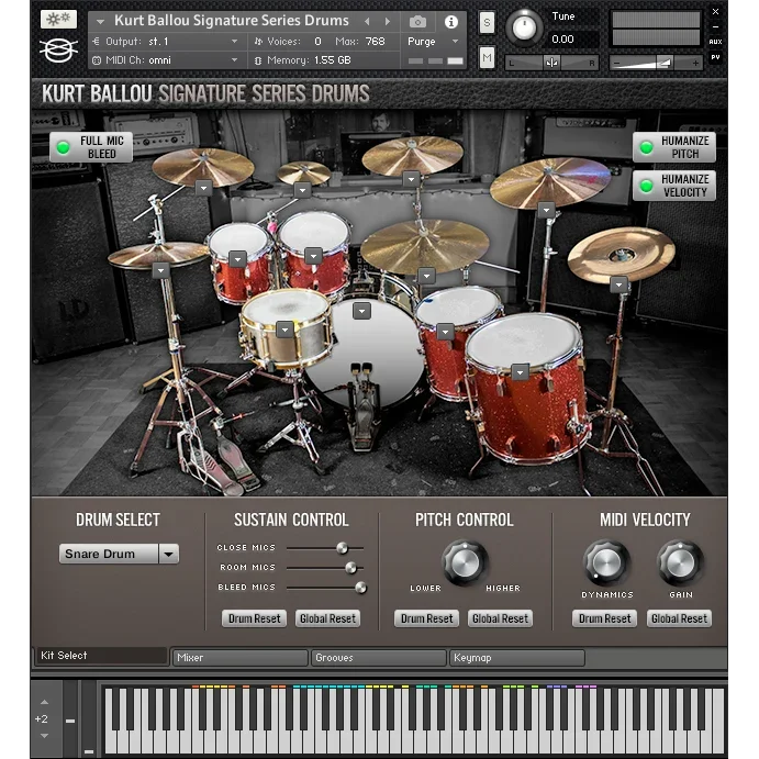 Room Sound Kurt Ballou Signature Series Drums interface