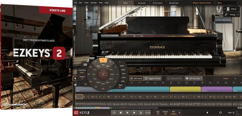 Toontrack EZkeys 2 - Upgrade from EZkeys 1 interface