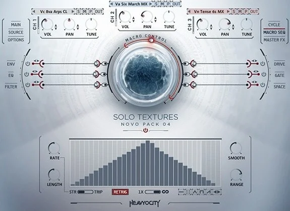 Heavyocity NOVO Solo Textures interface
