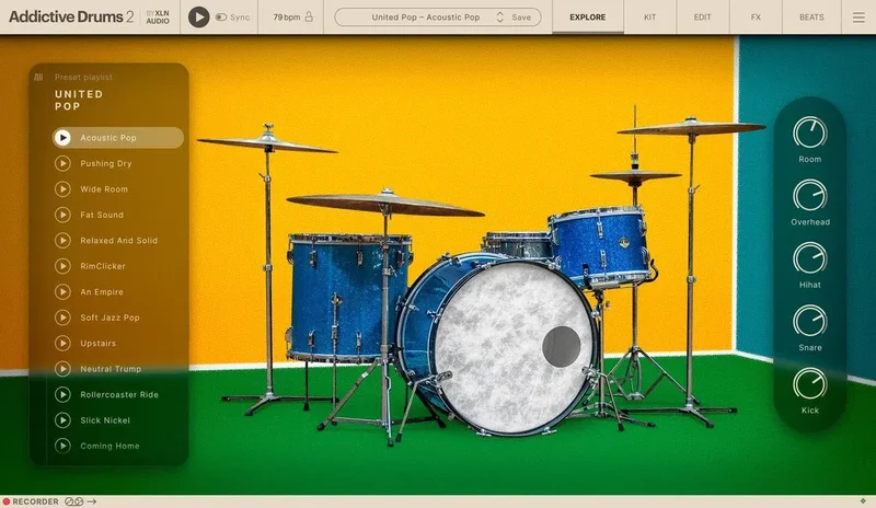 XLN Audio Addictive Drums 2: United Pop ADpak interface