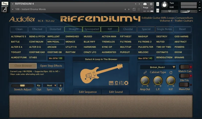 Audiofier Riffendium Vol. 4 interface