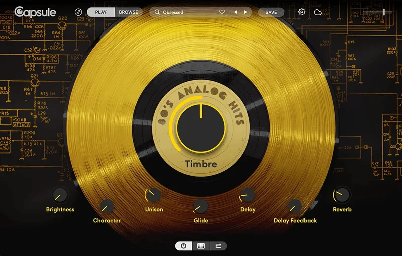 Capsule 80s Analog Hits interface