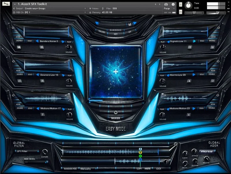 Keepforest AizerX - Trailer SFX Designer Toolkit interface