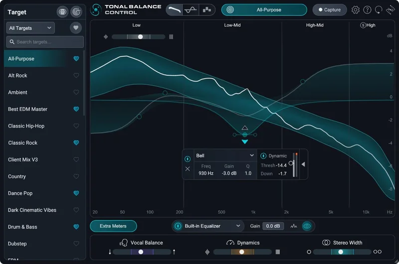 iZotope Tonal Balance Control 3 interface
