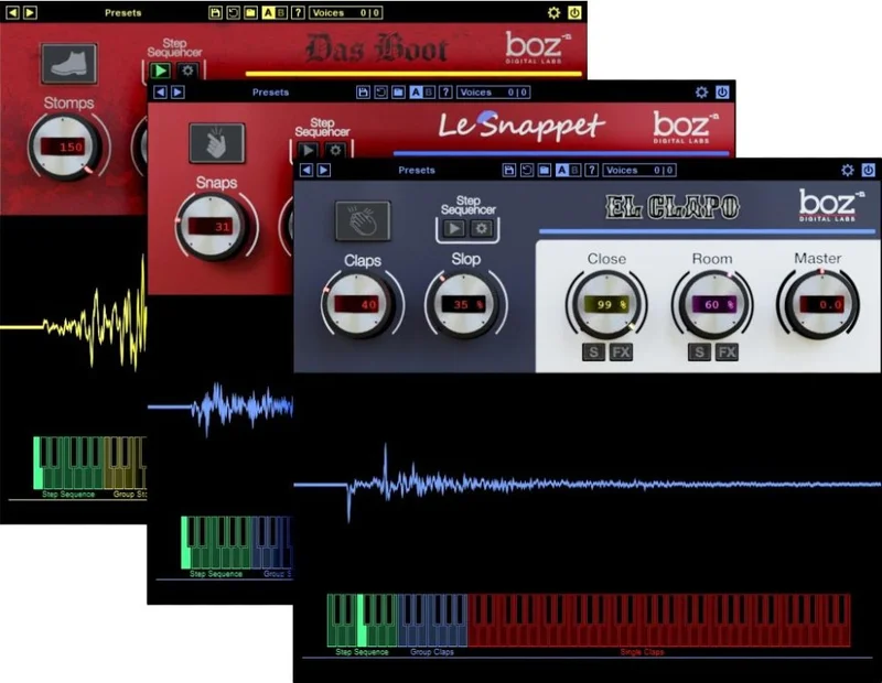 Boz Digital Labs Claps, Stomps and Snaps Bundle interface