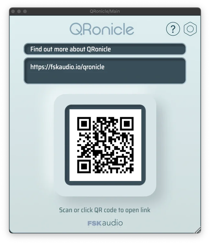 FSK Audio QRonicle interface