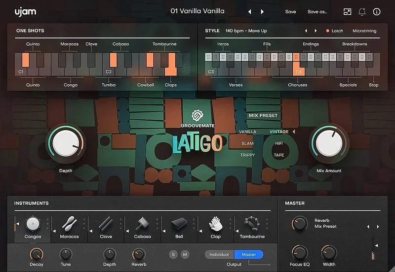UJAM Groovemate LATIGO interface