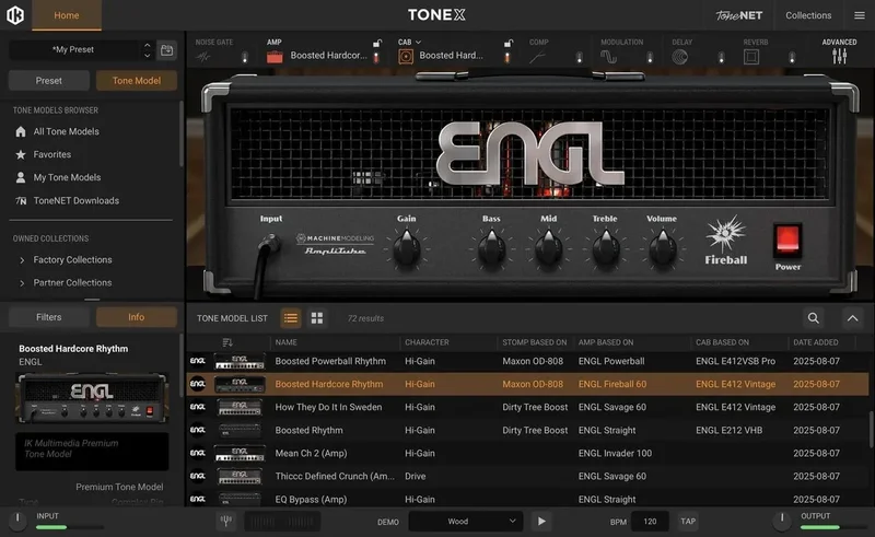 IK Multimedia TONEX ENGL Ampthology Vol  1 interface