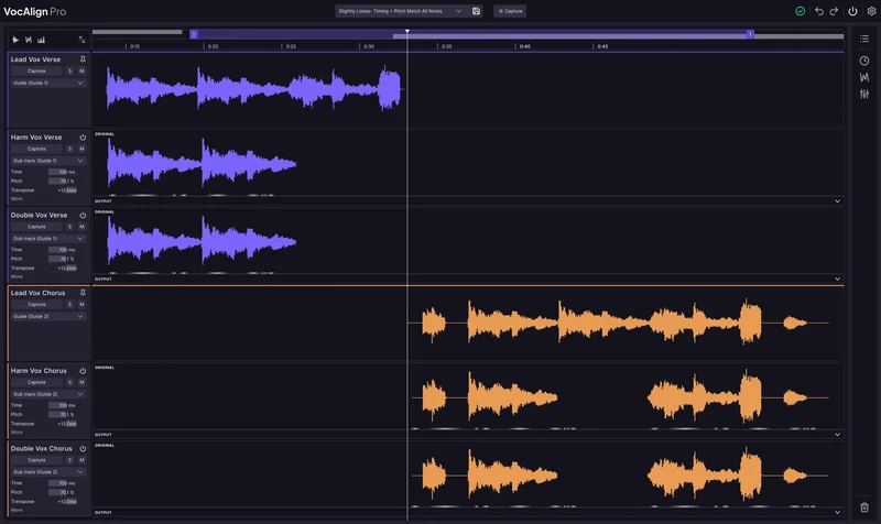 Synchro Arts VocAlign 7 Pro Upgrade interface