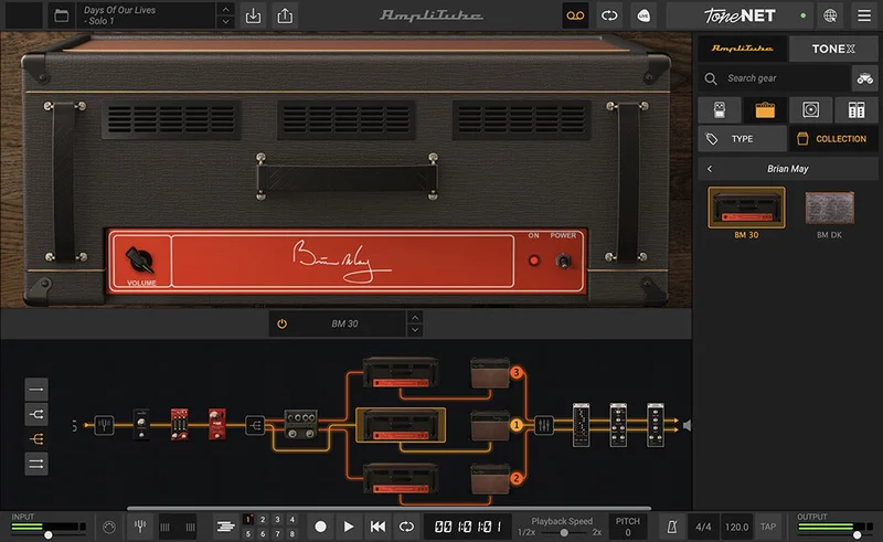 IK Multimedia AmpliTube Brian May interface