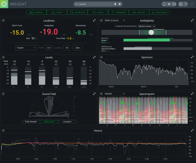 iZotope Insight 2 Upgrade from Insight 1 interface