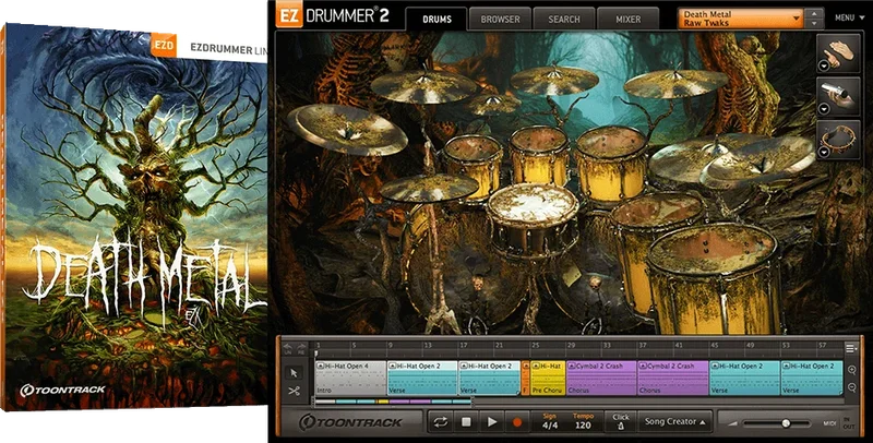Toontrack EZX Death Metal interface