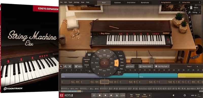 Toontrack EKX: String Machine interface