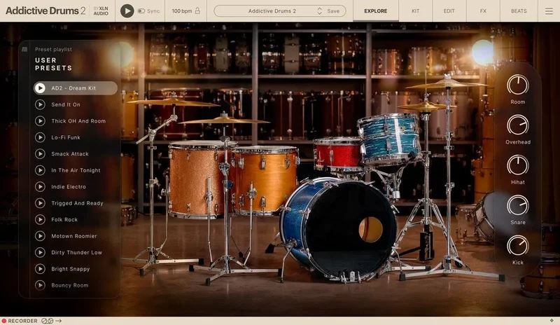 XLN Audio Addictive Drums 2: Custom XXL interface