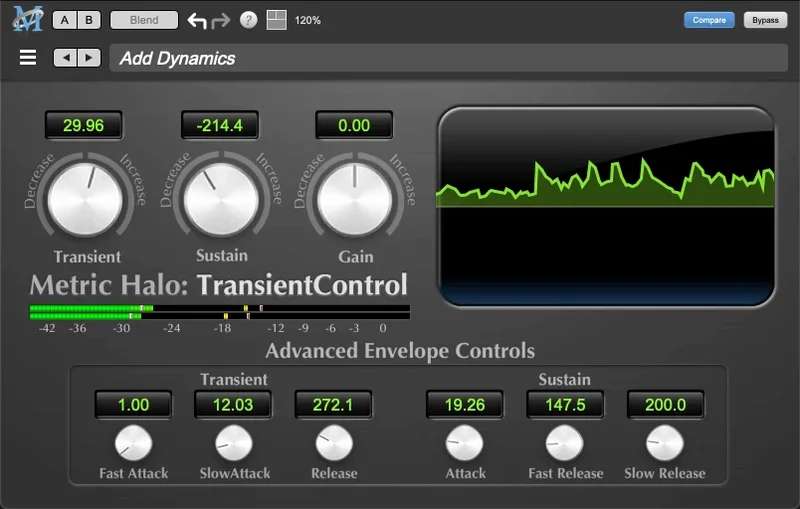 Metric Halo Transient Control v4 interface