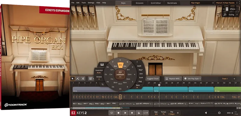 Toontrack EKX: Pipe Organ interface