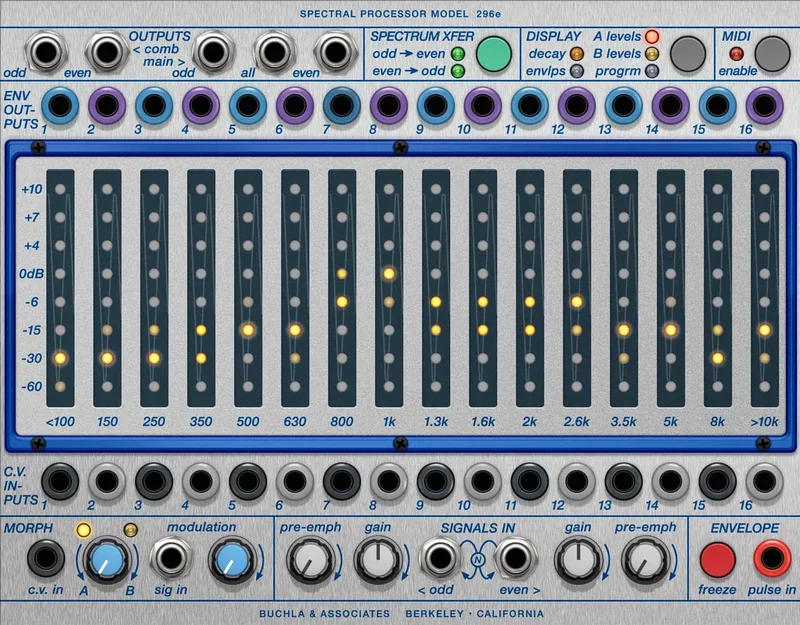 Softube Buchla 296e Spectral Processor interface