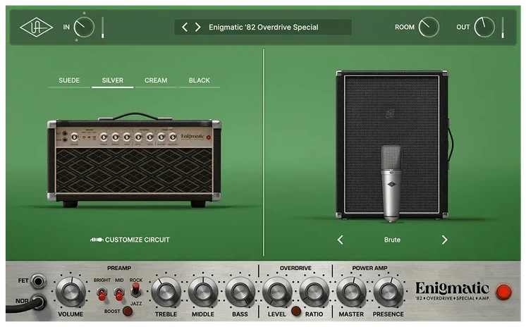 Universal Audio UAD Enigmatic '82 Overdrive Special Amp interface