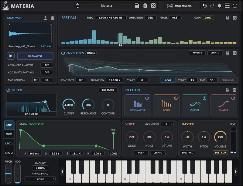 AudioThing Materia interface