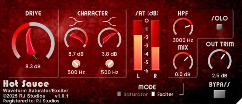 Raising Jake Studios Hot Sauce interface