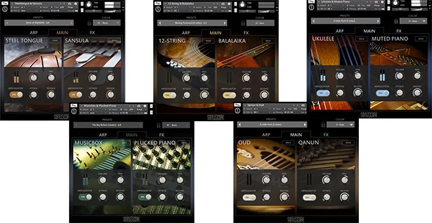SonuScore Origins Bundle Vol. 1-5 interface
