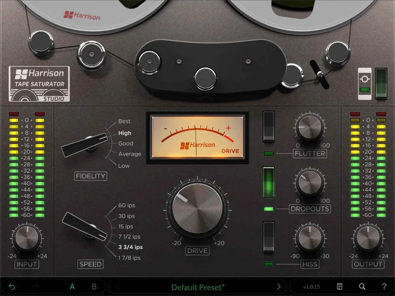Harrison Consoles Tape Saturator interface