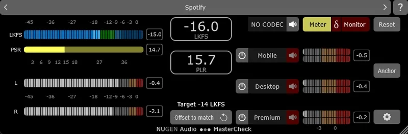 NUGEN Audio MasterCheck 2 Upgrade from MasterCheck 1 interface