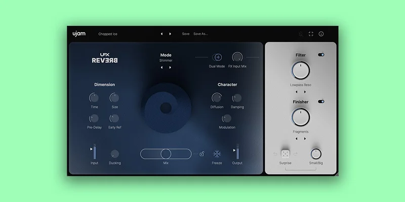 UJAM REVERB 2 Upgrade from UFX REVERB interface