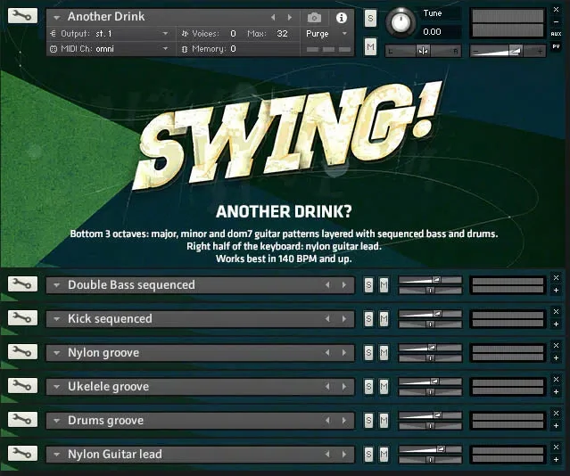 Project SAM Swing! interface