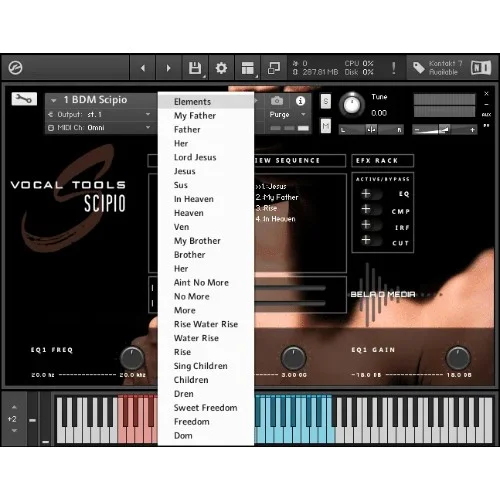 Bela D Media Vocal Tools Scipio interface