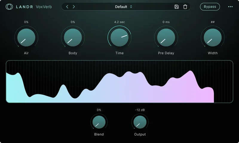 LANDR VoxVerb interface