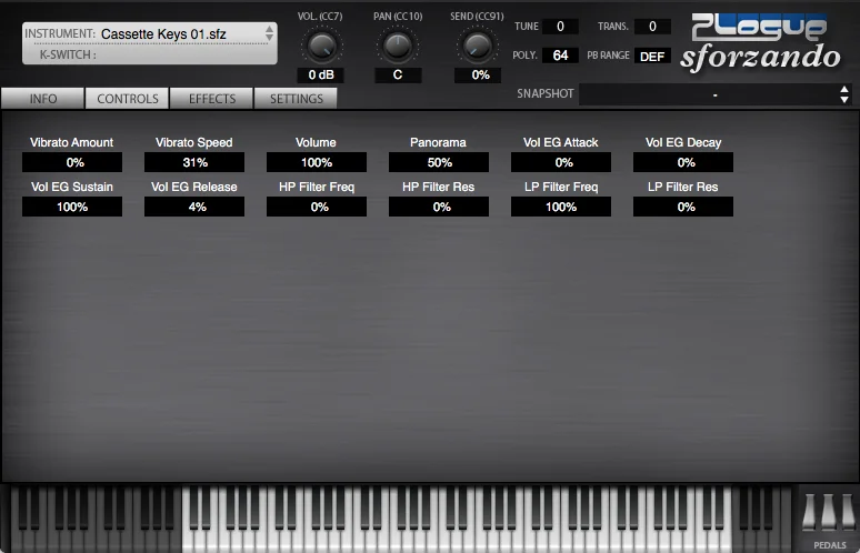 THEPHONOLOOP Cassette Keys.01 for SFZ Player interface